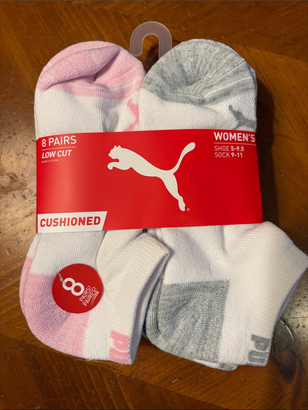 Puma Women's Cushioned Low Cut Socks - (8 Pairs)